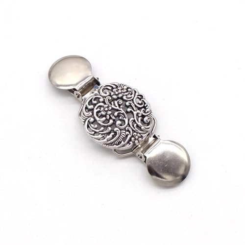 Clips Für Kleidung 2 Stück Retro Strickjacke Clip Hemd Pullover Kragen Clip Perle Strass Bluse Schnalle Kleidung Dekoration Brosche Pin(O) von ITRHJTGP