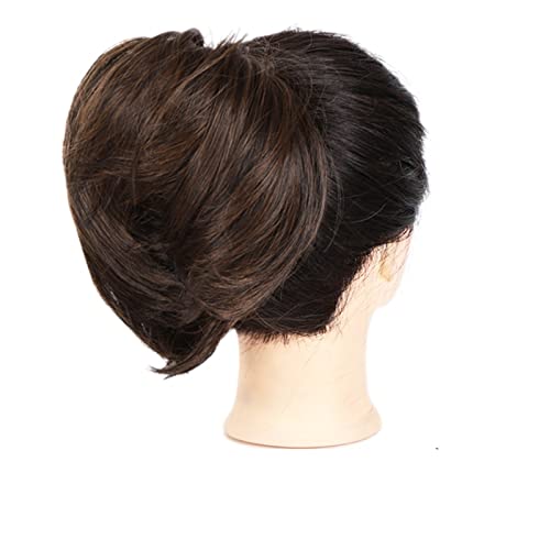 Messy Bun Haarteil, Damen Elastischer Haarknoten Synthetisches Scrunchie Donut Chignon Messy Haarverlängerungen Pferdeschwanz Hochsteckfrisur Abdeckung Haarteil for Hochzeitsfeier(Brown) von ITTRUH