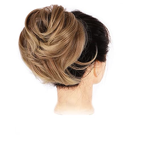 Messy Bun Haarteil, Damen Elastischer Haarknoten Synthetisches Scrunchie Donut Chignon Messy Haarverlängerungen Pferdeschwanz Hochsteckfrisur Abdeckung Haarteil for Hochzeitsfeier(Brown gradient color Messy Bun Haarteil, Damen Elastischer Haarknoten Synthetisches Scrunchie Donut Chignon Messy Haarverlängerungen Pferdeschwanz Hochsteckfrisur Abdeckung Haarteil for Hochzeitsfeier(Brown gradient color von ITTRUH