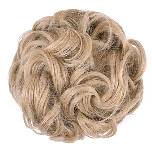 Messy Bun Haarteil, Damen Messy Chignon Donut Haarknoten Pad Elastisches Seil Gummiband Synthetisches Haarteil for Hochzeitsfeier(Complexion) von ITTRUH