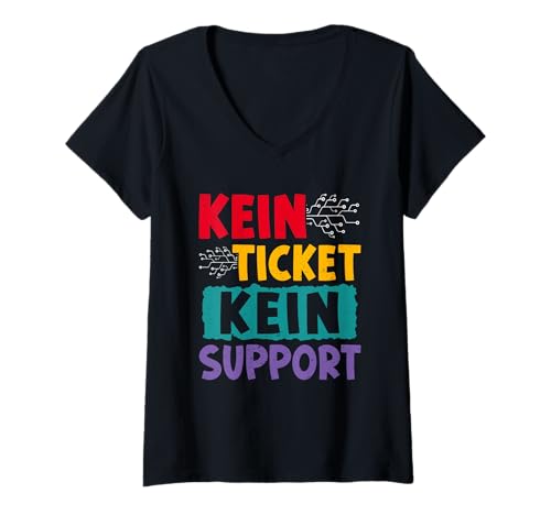 Damen Nerd Computer KEIN Ticket KEIN Problem LUSTIG Science Coder T-Shirt mit V-Ausschnitt Damen Nerd Computer KEIN Ticket KEIN Problem LUSTIG Science Coder T-Shirt mit V-Ausschnitt von ITler Shirt Informatik Nerd Computer Science Coder