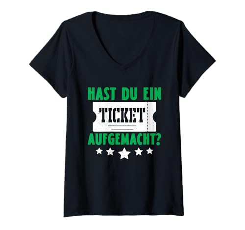 Damen Science Coder HAST DU EIN Ticket AUFGEMACHT LUSTIG Computer T-Shirt mit V-Ausschnitt von ITler Shirt Informatik Nerd Computer Science Coder