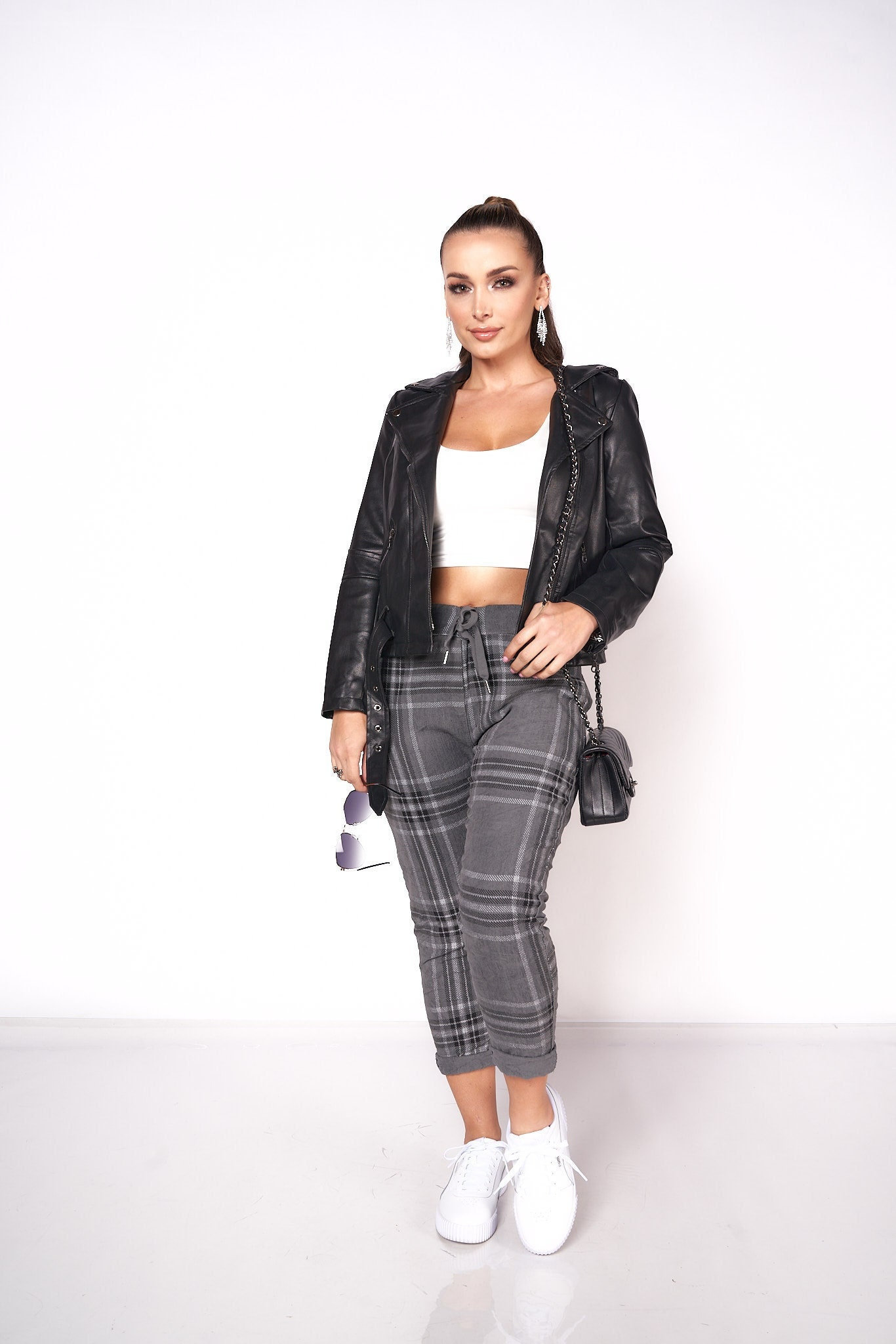 Karierte Stretch Jogger Hose Karierte Stretch Jogger Hose von ITooFashionStore