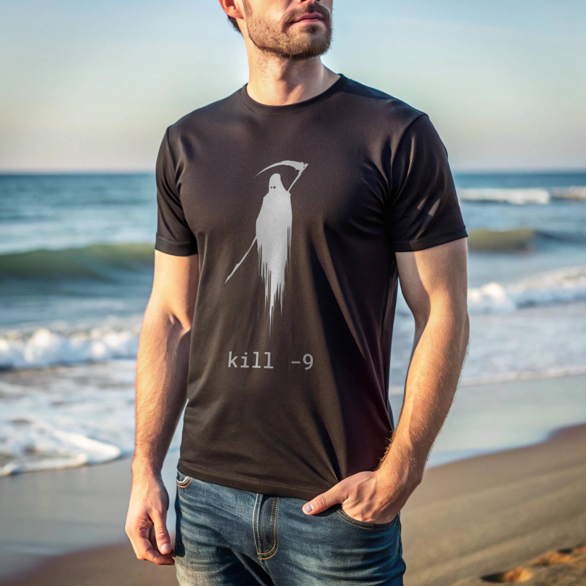 "Linux Kommando T-Shirt "Kill -9" Sensenmann Programmier-T-Shirt." "Linux Kommando T-Shirt "Kill -9" Sensenmann Programmier-T-Shirt." von ITorWhat