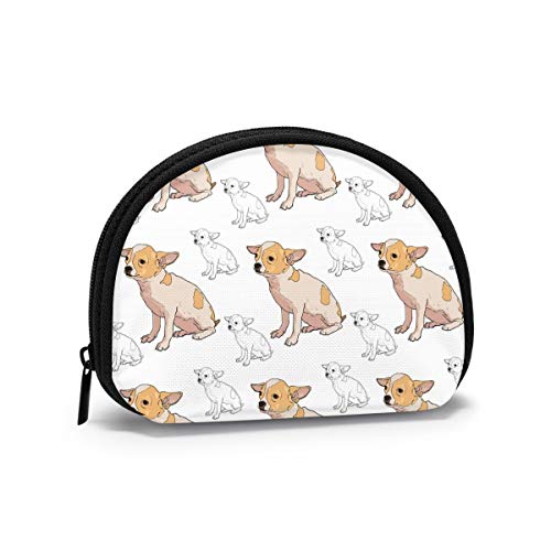 Baby-Chihuahua-Chihuahua-Hundepfoten-Münzgeldbörse, Geldbörsen, Kleingeldbeutel, flippiger Schlüsselhalter, Reißverschluss, kleine Kosmetik- und Make-up-Taschen von IUBBKI