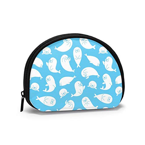 Baby Sea Lion Faultier Musik Insane Geldbörse Geldbörsen Kleingeldbeutel Stilvoller Schlüsselhalter Reißverschluss Kleine Kosmetik-Make-up-Taschen von IUBBKI