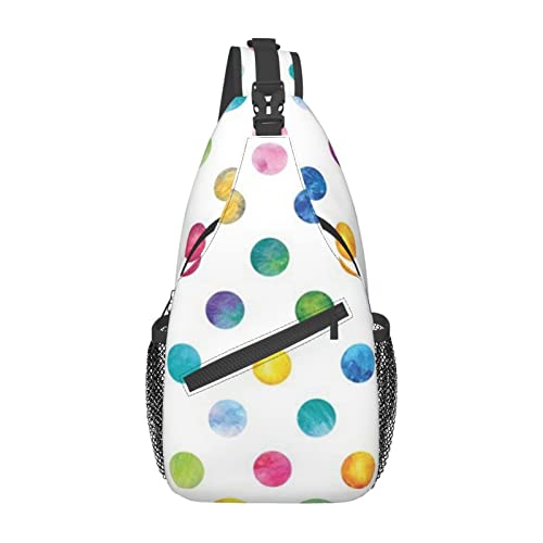 Blaues Polka Dot Muster Weiß Natur Grün Zweig Umhängetasche Sling Bag Mehrzweck-Reiserucksack für Männer und Frauen Blaues Polka Dot Muster Weiß Natur Grün Zweig Umhängetasche Sling Bag Mehrzweck-Reiserucksack für Männer und Frauen von IUBBKI