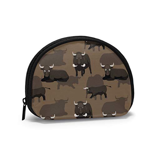 Brown Bullfight Matador Delicious Sushi Münzgeldbörse Geldbörsen Kleingeldbeutel Mode Schlüsselhalter Reißverschluss Kleine Kosmetik-Make-up-Taschen von IUBBKI