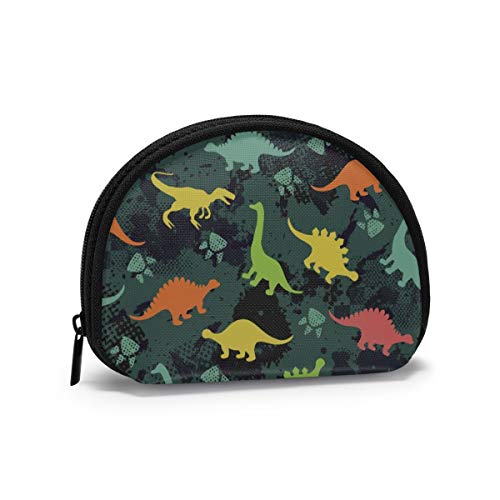 Bunte Dinosaurier, leckere Chicken Nuggets, Münzgeldbörse, Geldbörse, Kleingeldtasche, flippiger Schlüsselhalter, Reißverschluss, kleine Kosmetik-Make-up-Taschen von IUBBKI