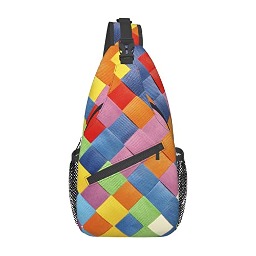 Bunte Karierte Schafe, hohe Speicherkapazität, Brusttasche, diagonaler Sling-Rucksack, Umhängetasche, für Männer und Frauen Bunte Karierte Schafe, hohe Speicherkapazität, Brusttasche, diagonaler Sling-Rucksack, Umhängetasche, für Männer und Frauen von IUBBKI