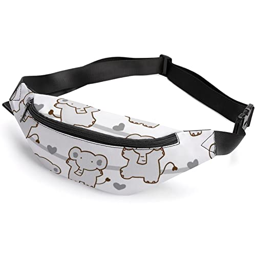 Cartoon Elephant Cartoon Elephant Fanny Pack, Erwachsene Kinder Sport Gürteltasche für Männer Frauen von IUBBKI