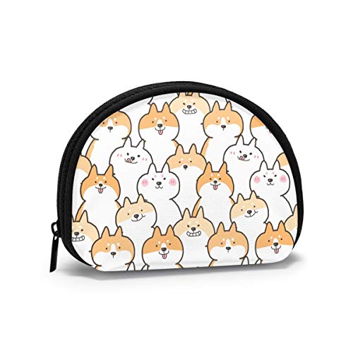 Cartoon Shiba Inu Dog Delicious Sushi Münzgeldbörse Geldbörsen Kleingeldbeutel Mode Schlüsselhalter Reißverschluss Kleine Kosmetik-Make-up-Taschen von IUBBKI