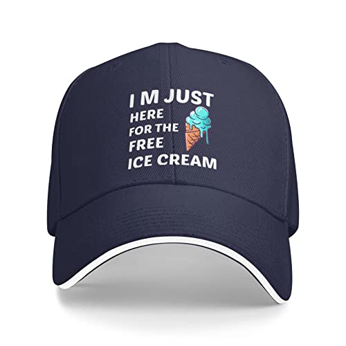 Eiscreme-Liebhaber-Mütze, I'm Just Here for The Ice Cream Cap, Herren-Baseballkappen mit Design-Kappe von IUBBKI
