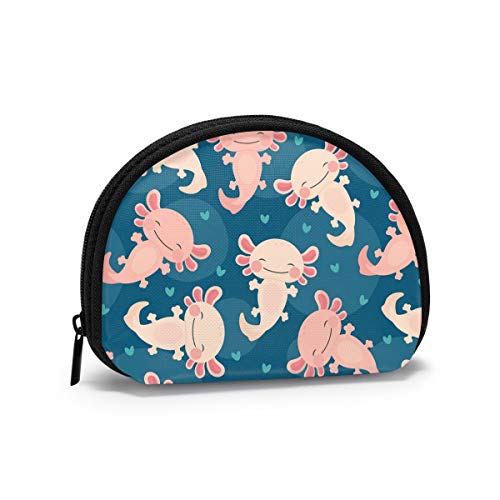 Entzückender Baby Axolotl cLovely Black Chihuahua Münzgeldbörse Geldbörsen Kleingeldbeutel Mode Schlüsselhalter Reißverschluss Kleine Kosmetik-Make-up-Taschen von IUBBKI