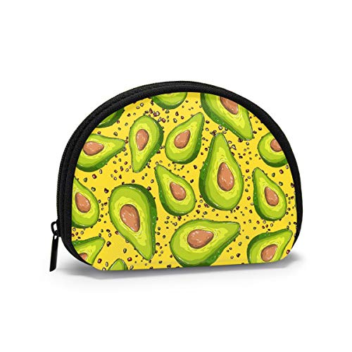 Fallende Avocado-Kokosnussbäume-Insel-Münzengeldbörsen-Geldbörsen-Wechselbeutel-Neuheits-Schlüsselhalter-Reißverschluss-kleine Kosmetik-Make-up-Taschen von IUBBKI