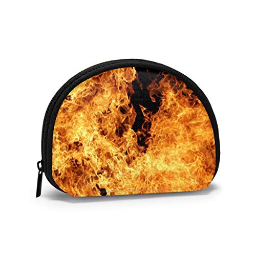 Flaming Fire Flaming Fire Münzgeldbörse Geldbörsen Kleingeldbeutel Bunter Schlüsselhalter Reißverschluss Kleine Kosmetik-Make-up-Taschen von IUBBKI