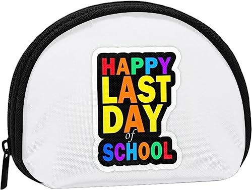 Geldbörse mit Aufschrift „Happy Last Day of School“, Geldbörse für Damen und Mädchen, niedliche modische Tasche, Wechseltasche, Schlüsselhalter, Damen-Geldbörse, Geschenk von IUBBKI