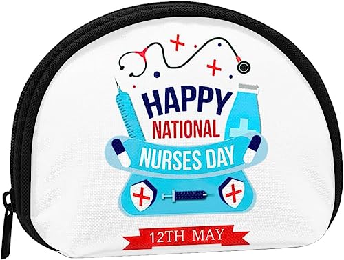 Happy Nurse's Week Damen und Mädchen, niedliche modische Geldbörse, Geldbörse, Tasche, Kleingeldtasche, Schlüsselhalter von IUBBKI