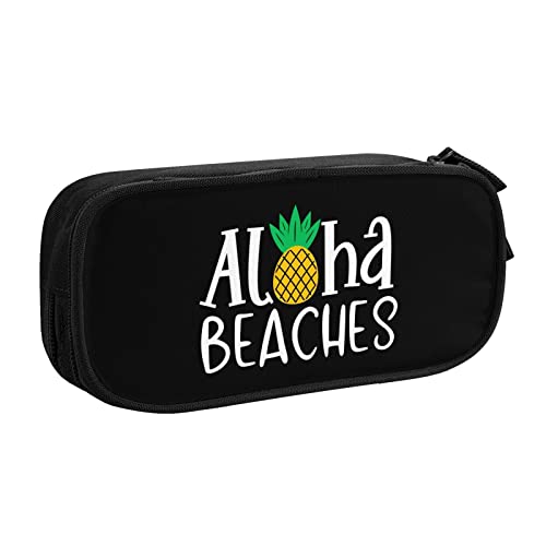 IUBBKI Aloha Beaches Federmäppchen Große Kapazität Doppelschicht Büro Schule Tragbares Federmäppchen von IUBBKI