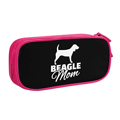 IUBBKI Beagle Mom Pencil Bag Große Kapazität Doppelschicht Büro Schule Tragbares Federmäppchen von IUBBKI