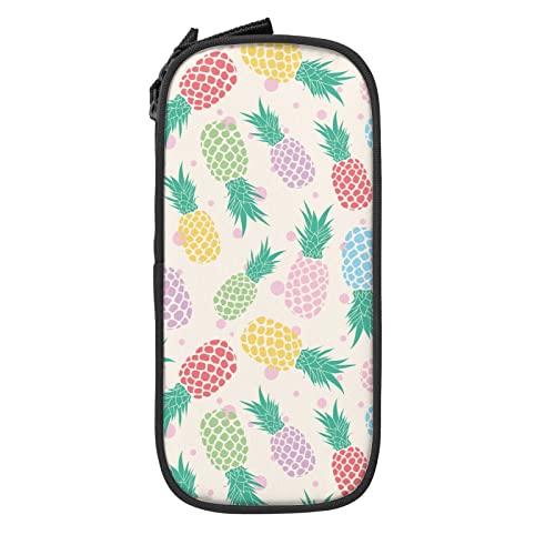 IUBBKI Buntes Ananas-Federmäppchen, große Kapazität, langlebig, Federmäppchen, Aufbewahrungstasche mit Reißverschluss, Box, stationäres Etui IUBBKI Buntes Ananas-Federmäppchen, große Kapazität, langlebig, Federmäppchen, Aufbewahrungstasche mit Reißverschluss, Box, stationäres Etui von IUBBKI