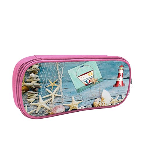 IUBBKI Federmäppchen Federmäppchen Leuchtturm Strand Große Kapazität Federmäppchen Stifte Organizer Federmäppchen College School Für Jungen Mädchen von IUBBKI
