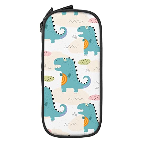 IUBBKI Federmäppchen mit niedlichem Cartoon-Dinosaurier, große Kapazität, langlebig, Federmäppchen, Aufbewahrungstasche mit Reißverschluss, Box, stationäres Etui von IUBBKI