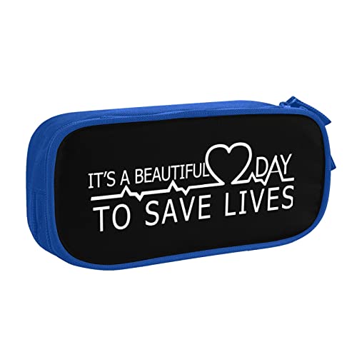 IUBBKI It's A Beautiful Day to Save Lives Federmäppchen Große Kapazität Doppelschicht Büro Schule Tragbares Federmäppchen IUBBKI It's A Beautiful Day to Save Lives Federmäppchen Große Kapazität Doppelschicht Büro Schule Tragbares Federmäppchen von IUBBKI