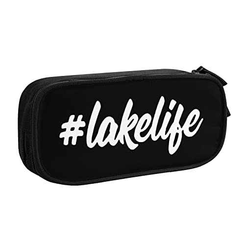 IUBBKI Lake Life Federmäppchen mit großem Fassungsvermögen, Doppellagiges Büro, Schule, tragbares Federmäppchen von IUBBKI
