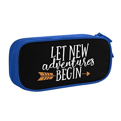 IUBBKI Let New Adventure Begin Pencil Bag Große Kapazität Doppelschicht Büro Schule Tragbares Federmäppchen von IUBBKI