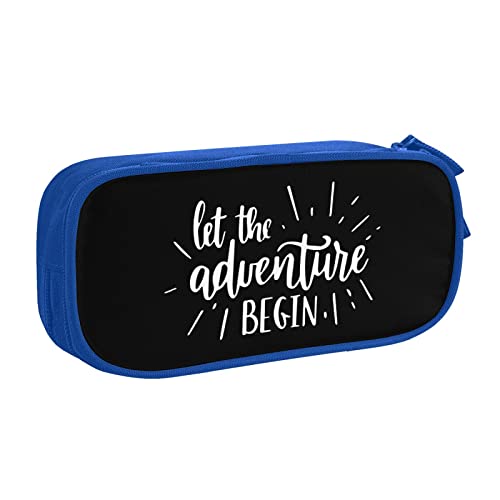 IUBBKI Let New Adventure Begin Pencil Bag Große Kapazität Doppelschicht Büro Schule Tragbares Federmäppchen von IUBBKI