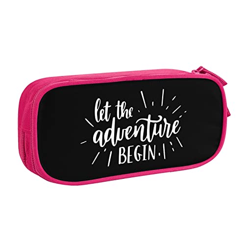 IUBBKI Let New Adventure Begin Pencil Bag Große Kapazität Doppelschicht Büro Schule Tragbares Federmäppchen von IUBBKI