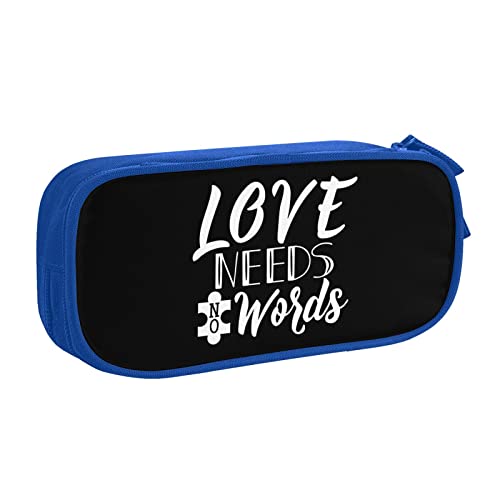 IUBBKI Love Needs No Words Autism Awareness Federmäppchen Große Kapazität Doppelschicht Büro Schule Tragbares Federmäppchen IUBBKI Love Needs No Words Autism Awareness Federmäppchen Große Kapazität Doppelschicht Büro Schule Tragbares Federmäppchen von IUBBKI