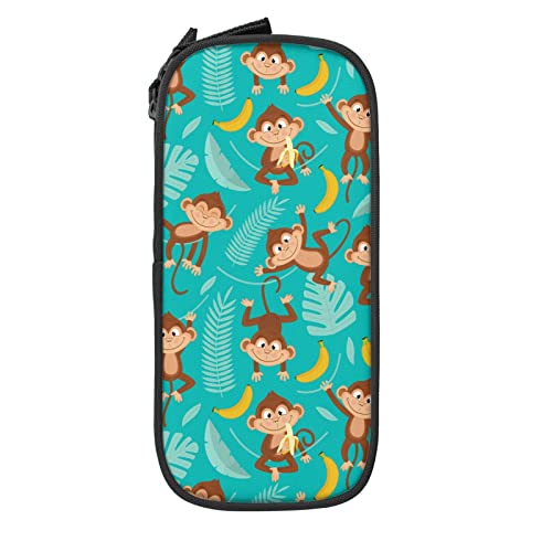 IUBBKI Monkey Federmäppchen Große Kapazität Langlebig Federmäppchen Aufbewahrung Federmäppchen Mit Reißverschlusstasche Box Stationäres Etui von IUBBKI