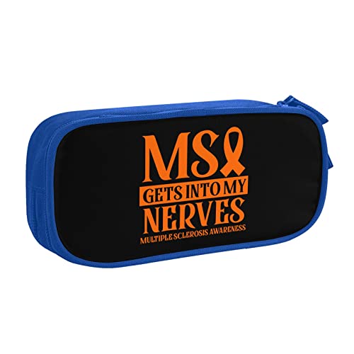 IUBBKI Ms Multiple Sclerosis Awareness Pencil Bag Große Kapazität Doppelschicht Büro Schule Tragbares Federmäppchen von IUBBKI