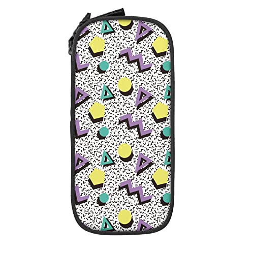 IUBBKI Retro 80er 90er Federmäppchen Große Kapazität Langlebig Federmäppchen Aufbewahrung Federmäppchen Mit Reißverschlusstasche Box Stationäres Etui von IUBBKI