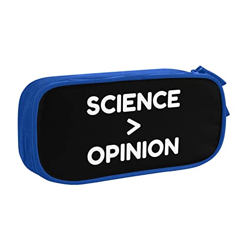 IUBBKI Science is Greater Than Opinion Federmäppchen mit großem Fassungsvermögen, doppellagig, für Büro, Schule, tragbar von IUBBKI