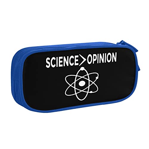 IUBBKI Science is Greater Than Opinion Federmäppchen mit großem Fassungsvermögen, doppellagig, für Büro, Schule, tragbar von IUBBKI