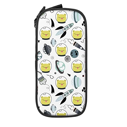 IUBBKI Space Frog Federmäppchen Große Kapazität Langlebig Federmäppchen Aufbewahrung Federmäppchen Mit Reißverschlusstasche Box Stationäres Etui von IUBBKI