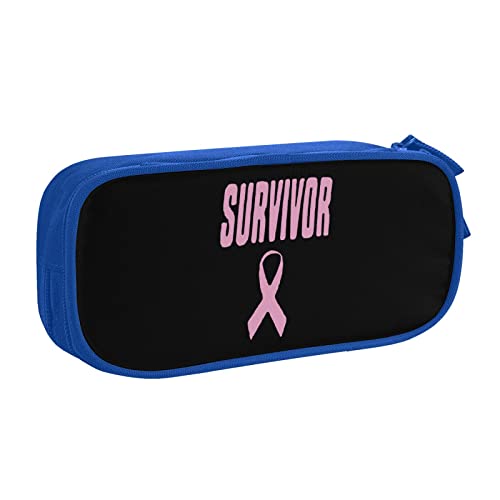 IUBBKI Survivor Breast Cancer Awareness Pencil Bag Große Kapazität Doppelschicht Büro Schule Tragbares Federmäppchen von IUBBKI