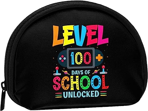 Level 100 Days of School Unlocked Damen und Mädchen, niedliche modische Geldbörse, Geldbörse, Tasche, Kleingeldtasche, Schlüsselhalter von IUBBKI