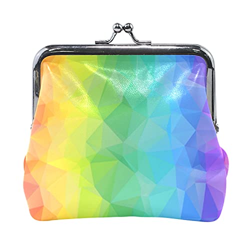 Mehrfarbig, 15 bunte, lustige Dinosaurier mit Waldpalmenblättern auf schwarzem Damen-Leder-Geldbörse, Haspe, Kartenschlüssel, Kleingeldbörse, kleine Schnalle, Handtaschenetui, Kiss-Lock-Kupplungstasch von IUBBKI