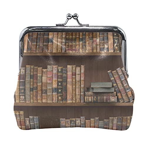 Multi 12 Seamless Autumn Golden Brown Leaves Gold Leaf Silhouettes Women Leather Coin Purse Hasp Card Key Change Wallet Small Buckle Handbag Case Kiss Lock Clutch Pouch Pocket for Girls Ladies von IUBBKI