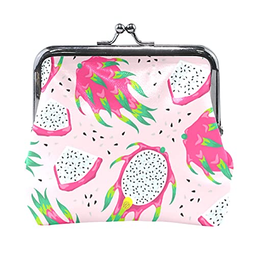 Multi 13 Schwarz-weißer Wolf im Traumfänger auf dunkelgrauem Hintergrund Damen-Leder-Geldbörse Haspe Kartenschlüssel-Geldbörse Kleine Schnalle Handtaschenetui Kiss Lock Clutch-Tasche für Mädchen Damen von IUBBKI