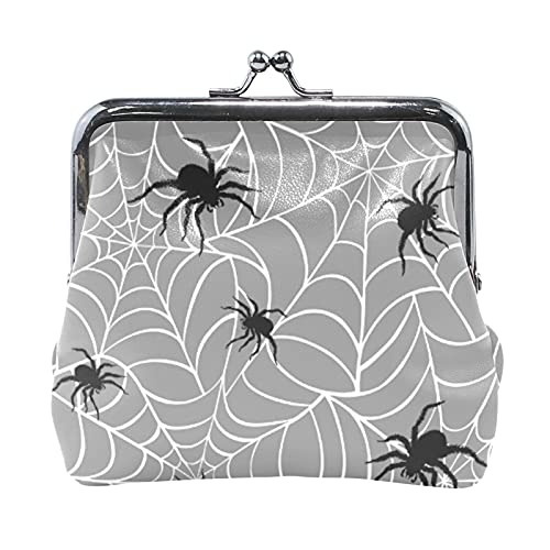 Multi 13 nahtlose Vintage-Frühlingsblumen-Blumen-Schmetterlinge auf weißem Damen-Leder-Geldbörsen-Geldbörse Hasp-Kartenschlüssel-Geldbörse mit kleiner Schnalle, Handtaschenetui, Kiss-Lock-Clutch-Beute von IUBBKI