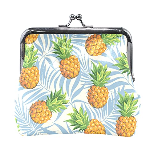 Multi 17 Pink Pigs Piglet Face Seamless Leather Coin Purse Kiss Lock Clutch Pouch Pocket Hasp Card Key Change Wallet Buckle Small Handbag Case für Women Girls Ladies von IUBBKI