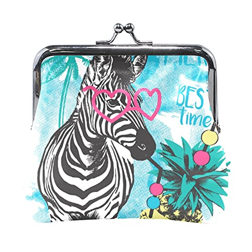 Multi 18 Pink Pigs Piglet Face Seamless Leather Coin Purse Kiss Lock Clutch Pouch Pocket Hasp Card Key Change Wallet Buckle Small Handbag Case für Women Girls Ladies von IUBBKI