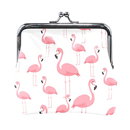 Multi 18 Schwarz-weißer Wolf im Traumfänger auf dunkelgrauem Hintergrund Damen-Leder-Geldbörse Haspe Kartenschlüssel-Geldbörse Kleine Schnalle Handtaschenetui Kiss Lock Clutch-Tasche für Mädchen Damen von IUBBKI