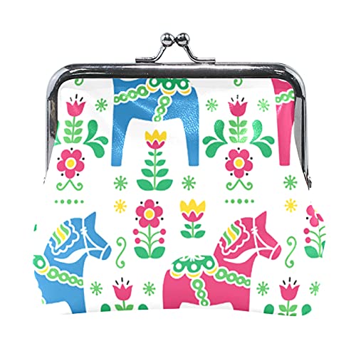 Multi 20 Handgezeichnetes Gold Ethnisches Kreisförmiges Beige Ornament Blume Damen Leder Münzgeldbörse Haspe Kartenschlüssel Kleingeldbörse Kleine Schnalle Handtaschenetui Kiss Lock Clutch Tasche für von IUBBKI