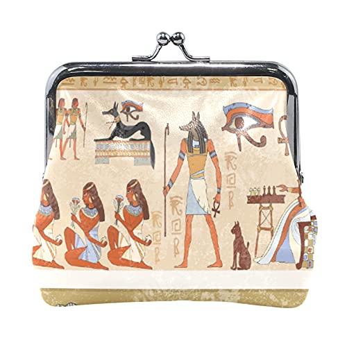 Multi 20 Münzgeldbörse aus altem ägyptischem Ägypten, Kussschloss, Clutch-Beutel, Haspe, Kartenschlüssel, Wechselgeldbörse, Schnalle, kleine Handtasche für Damen, Mädchen, Damen von IUBBKI